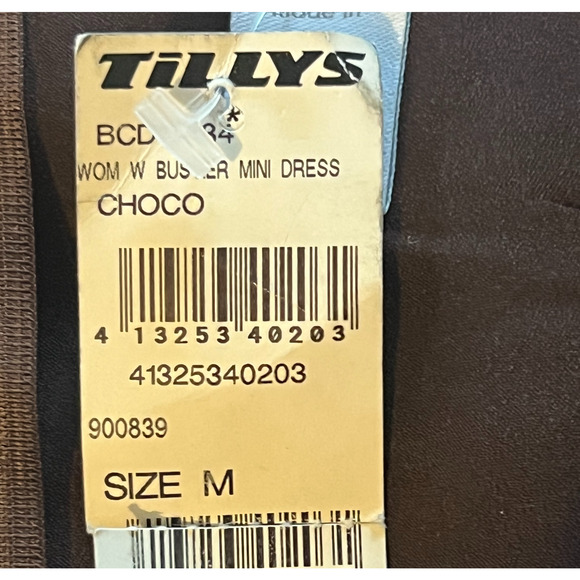 West of Melrose Dress Womens Size M Brown Short Satin Vintage NWT Deadstock - Picture 11 of 14